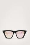 NastyGal Iridescent Flat Top Cat Eye Sunglasses thumbnail 3