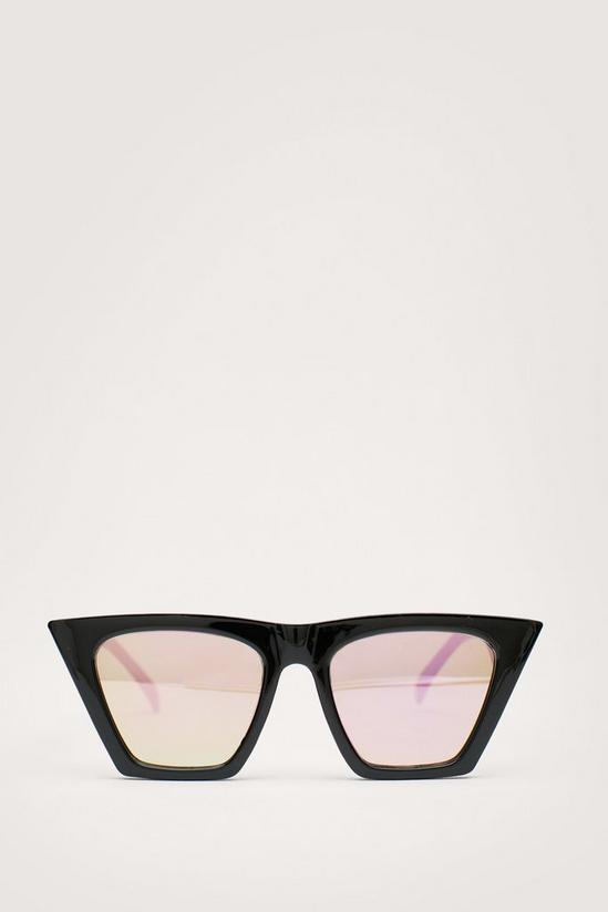 NastyGal Iridescent Flat Top Cat Eye Sunglasses 3