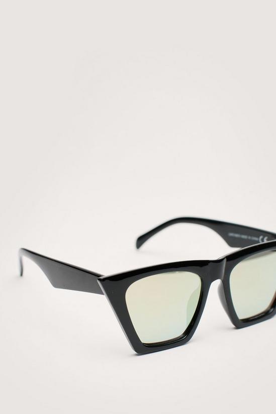 NastyGal Iridescent Flat Top Cat Eye Sunglasses 4