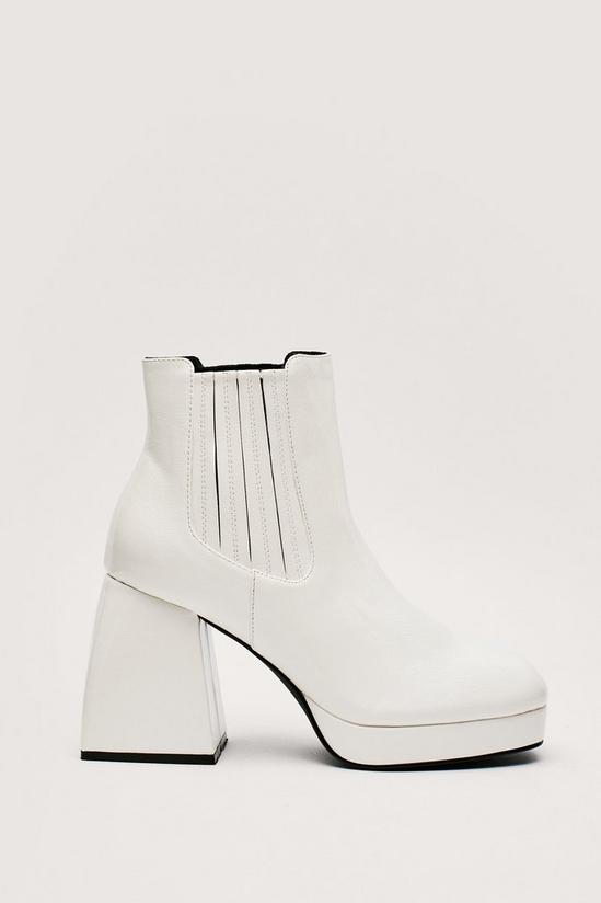 NastyGal Faux Leather Patent Platform Boots 3