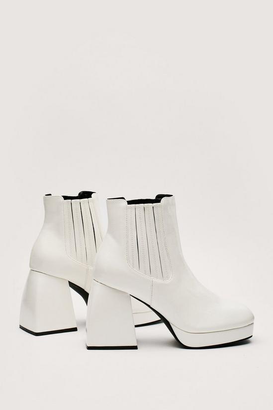 NastyGal Faux Leather Patent Platform Boots 4