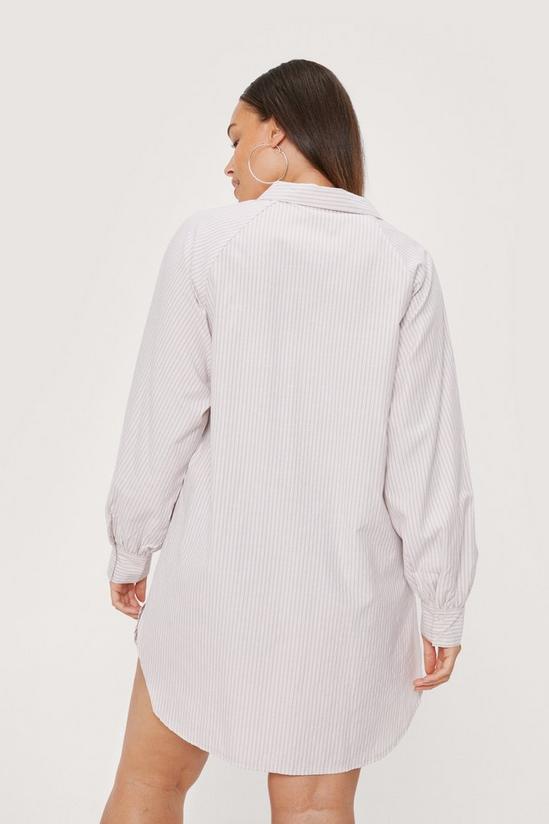 NastyGal Plus Size Tonal Oversized Shirt Mini Dress 4