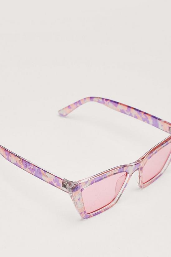 NastyGal Tinted Flat Top Cat Eye Sunglasses 2
