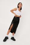 NastyGal Petite Split Front Bias Cut Midi Skirt thumbnail 1