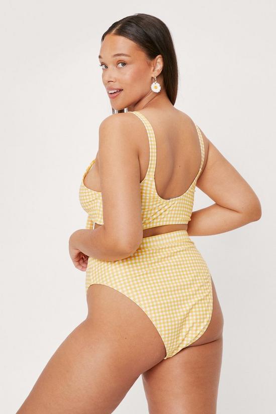 NastyGal Plus Size Gingham Print Tie Bikini Set 4