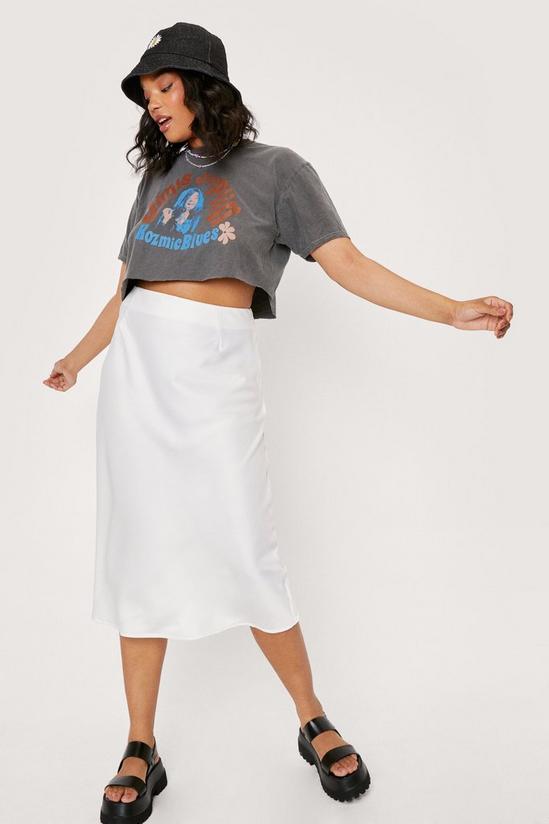 NastyGal Plus Size Satin Midi Skirt 1