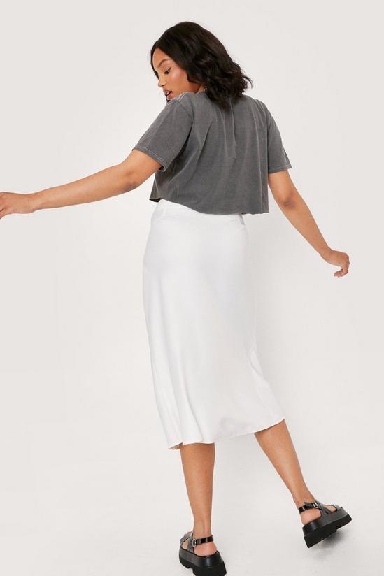NastyGal Plus Size Satin Midi Skirt 4