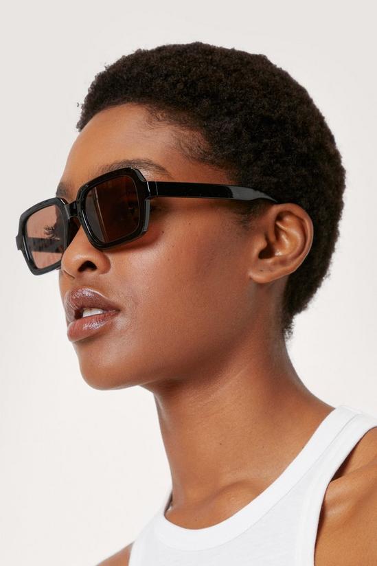 NastyGal Square Frame Tinted Lense Sunglasses 2