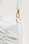 NastyGal Faux Leather Ruched Zip Shoulder Bag thumbnail 3