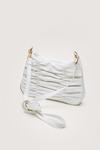 NastyGal Faux Leather Ruched Zip Shoulder Bag thumbnail 4