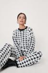 NastyGal Knitted Houndstooth Sweater And Trouser Set thumbnail 1