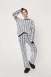 NastyGal Knitted Houndstooth Sweater And Trouser Set thumbnail 2