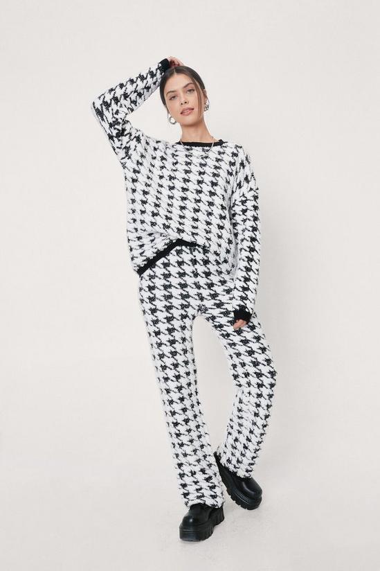 NastyGal Knitted Houndstooth Sweater And Trouser Set 2
