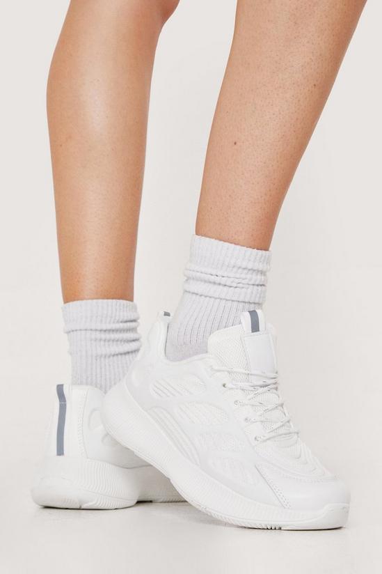 NastyGal White Mono Runner Sneaker 2