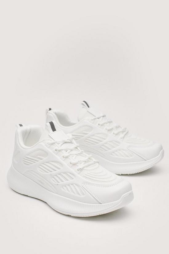 NastyGal White Mono Runner Sneaker 3