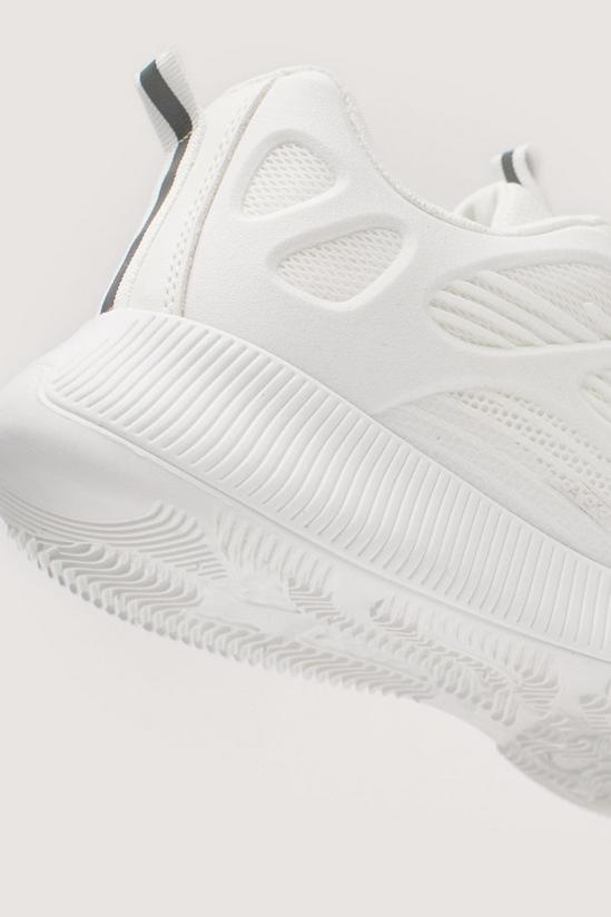 NastyGal White Mono Runner Sneaker 4