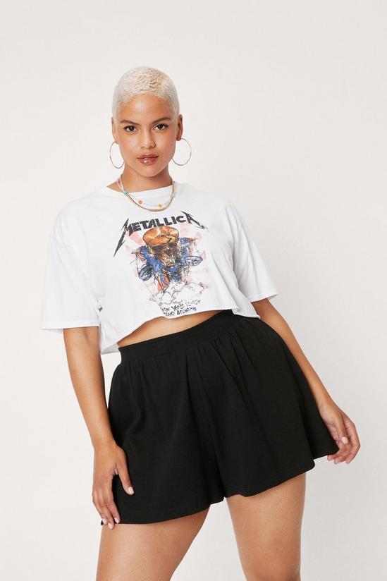 NastyGal Plus Size Ribbed Jersey Shorts 1