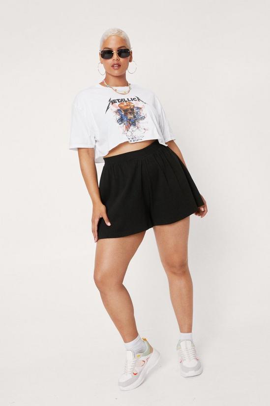 NastyGal Plus Size Ribbed Jersey Shorts 2