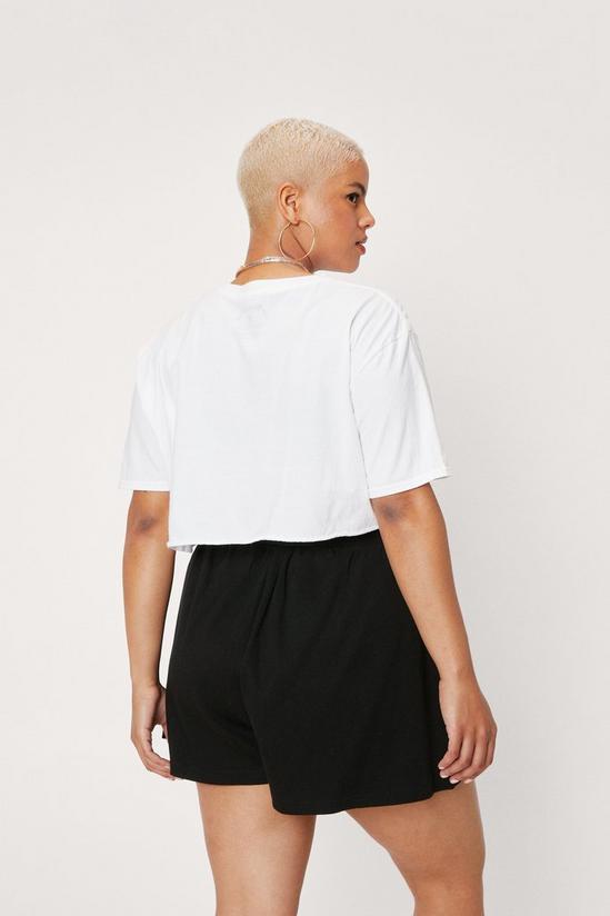 NastyGal Plus Size Ribbed Jersey Shorts 4
