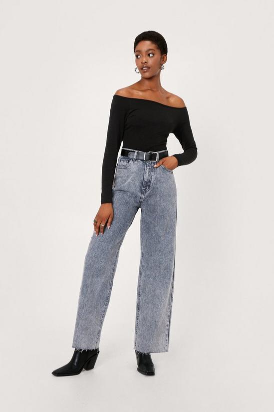 NastyGal Off the Shoulder Fitted Long Sleeve Top 3