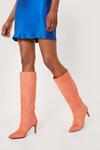 NastyGal Faux Suede Knee High Stiletto Boots thumbnail 1