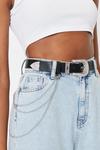NastyGal Faux Leather Western Buckle Chain Belt thumbnail 2