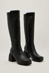 NastyGal Wide Fit Faux Leather Knee High Boots thumbnail 2