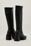 NastyGal Wide Fit Faux Leather Knee High Boots thumbnail 3