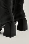 NastyGal Wide Fit Faux Leather Knee High Boots thumbnail 4