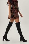 NastyGal Wide Fit Faux Suede Over the Knee Boots thumbnail 4
