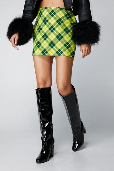 Wide Fit Patent Knee High Boots