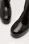 NastyGal Patent Croc Platform Knee High Boots thumbnail 2