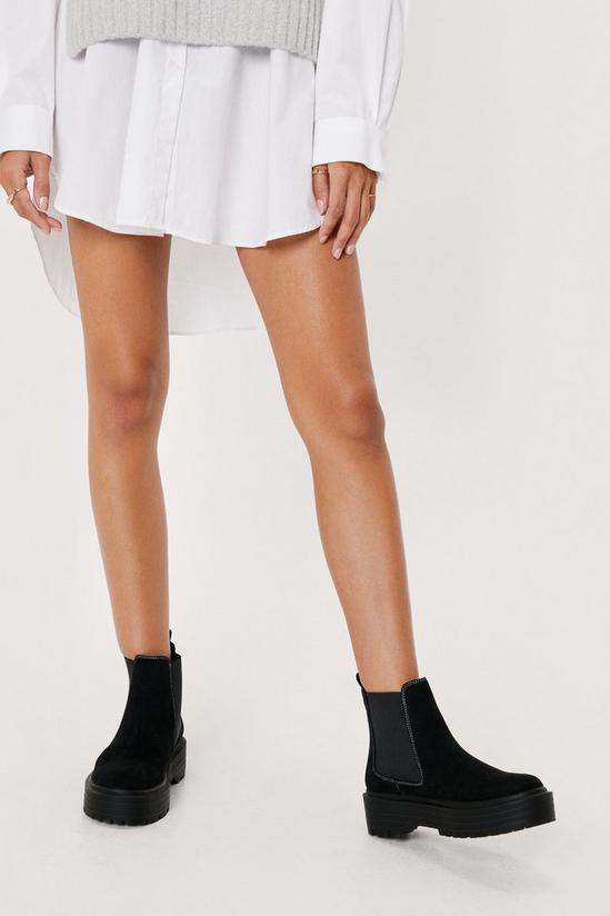 NastyGal Immi Suede Contrast Stitch Chelsea Boots 1