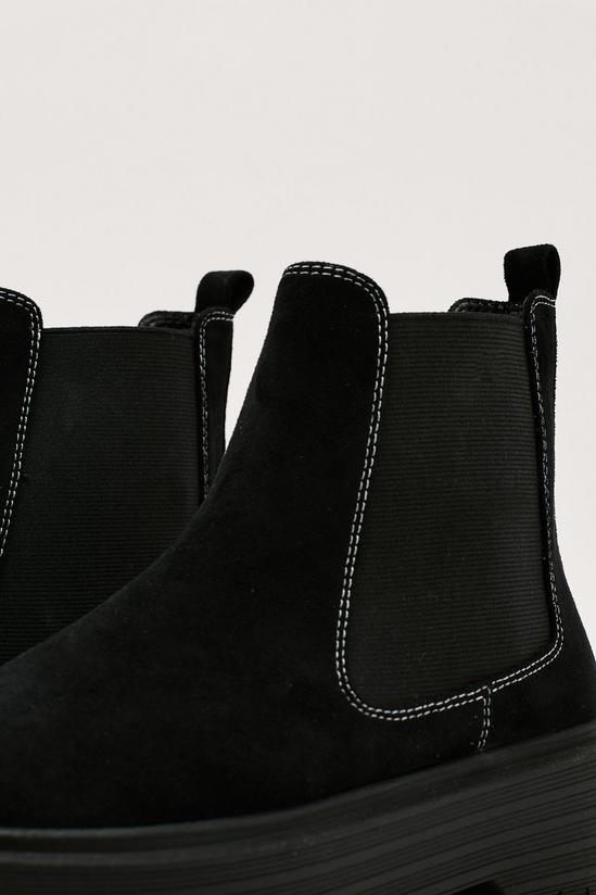NastyGal Immi Suede Contrast Stitch Chelsea Boots 4