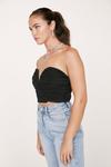 NastyGal Ruched Plunge Neck Bandeau Top thumbnail 2