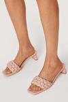 NastyGal Braided Faux Leather Square Toe Kitten Heels thumbnail 2