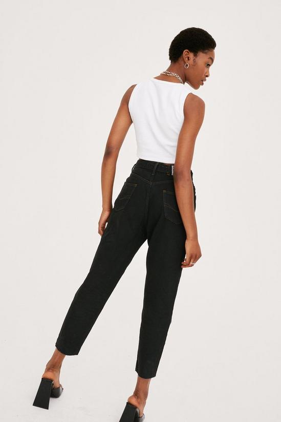 NastyGal Vintage High Waisted Tapered Cropped Jeans 3