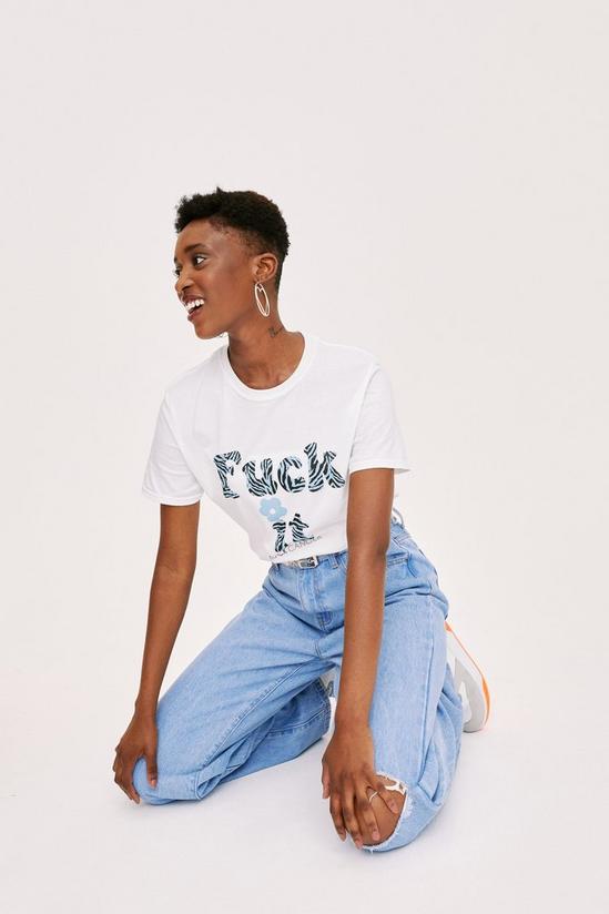 NastyGal FVCK CANCER Fuck It Graphic T-Shirt 3