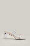 NastyGal Faux Leather Pearl Detail Heeled Mules thumbnail 3