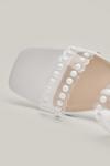 NastyGal Faux Leather Pearl Detail Heeled Mules thumbnail 4
