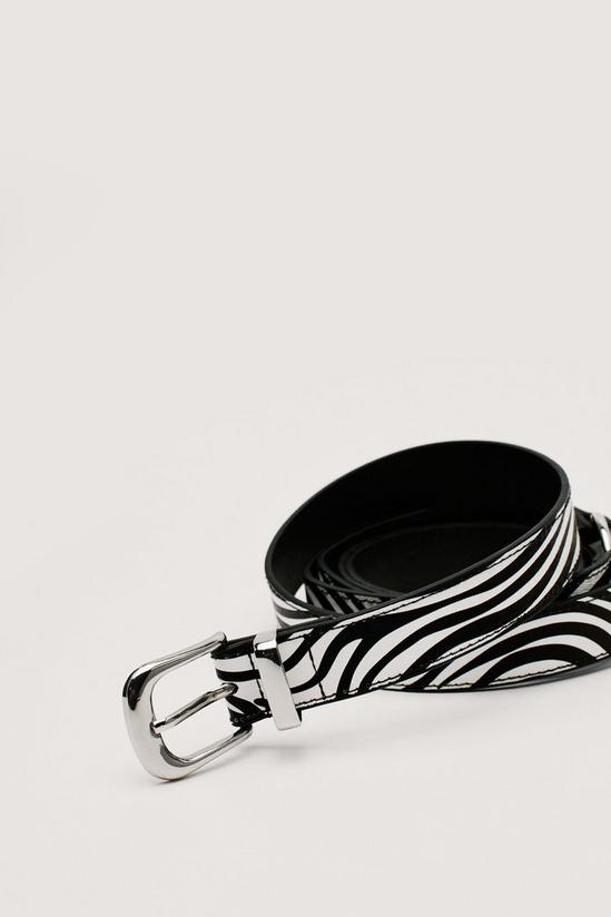 NastyGal Faux Leather Zebra Print Wrap Belt 3