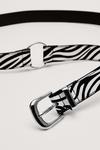 NastyGal Faux Leather Zebra Print Wrap Belt thumbnail 4