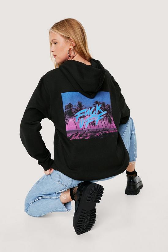 NastyGal Fuck Back Placement Graphic Hoodie 1