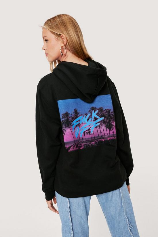 NastyGal Fuck Back Placement Graphic Hoodie 4