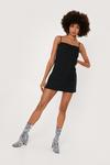 NastyGal Textured Square Neck Cut Out Slip Dress thumbnail 2