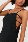 NastyGal Textured Square Neck Cut Out Slip Dress thumbnail 3