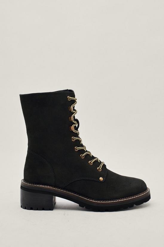 NastyGal Suede Contrast Lace Up Hiker Boots 1