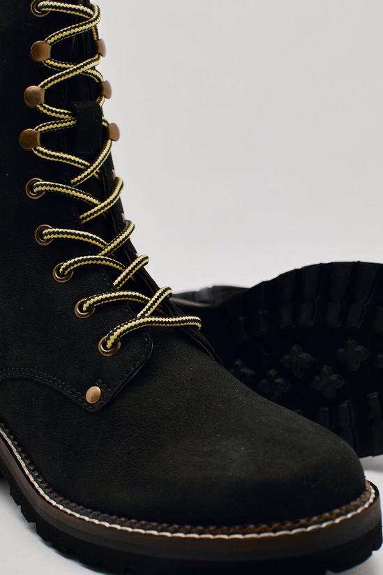 NastyGal Suede Contrast Lace Up Hiker Boots 3