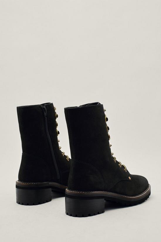NastyGal Suede Contrast Lace Up Hiker Boots 4