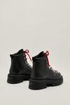 NastyGal Real Leather Contrast Lace Up Hiker Boots thumbnail 4